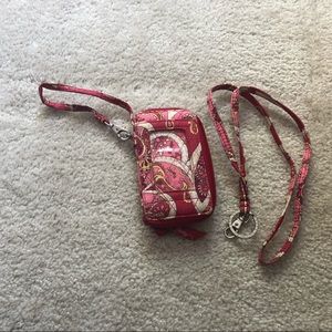 Vera Bradley Wristlet Wallet with matching lanyard